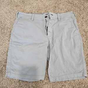 Express Men's Sky Blue Flat Front Shorts